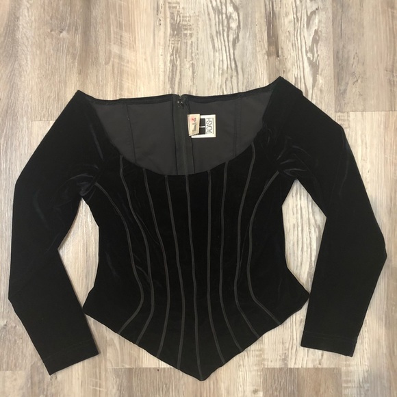 black velvet evening top